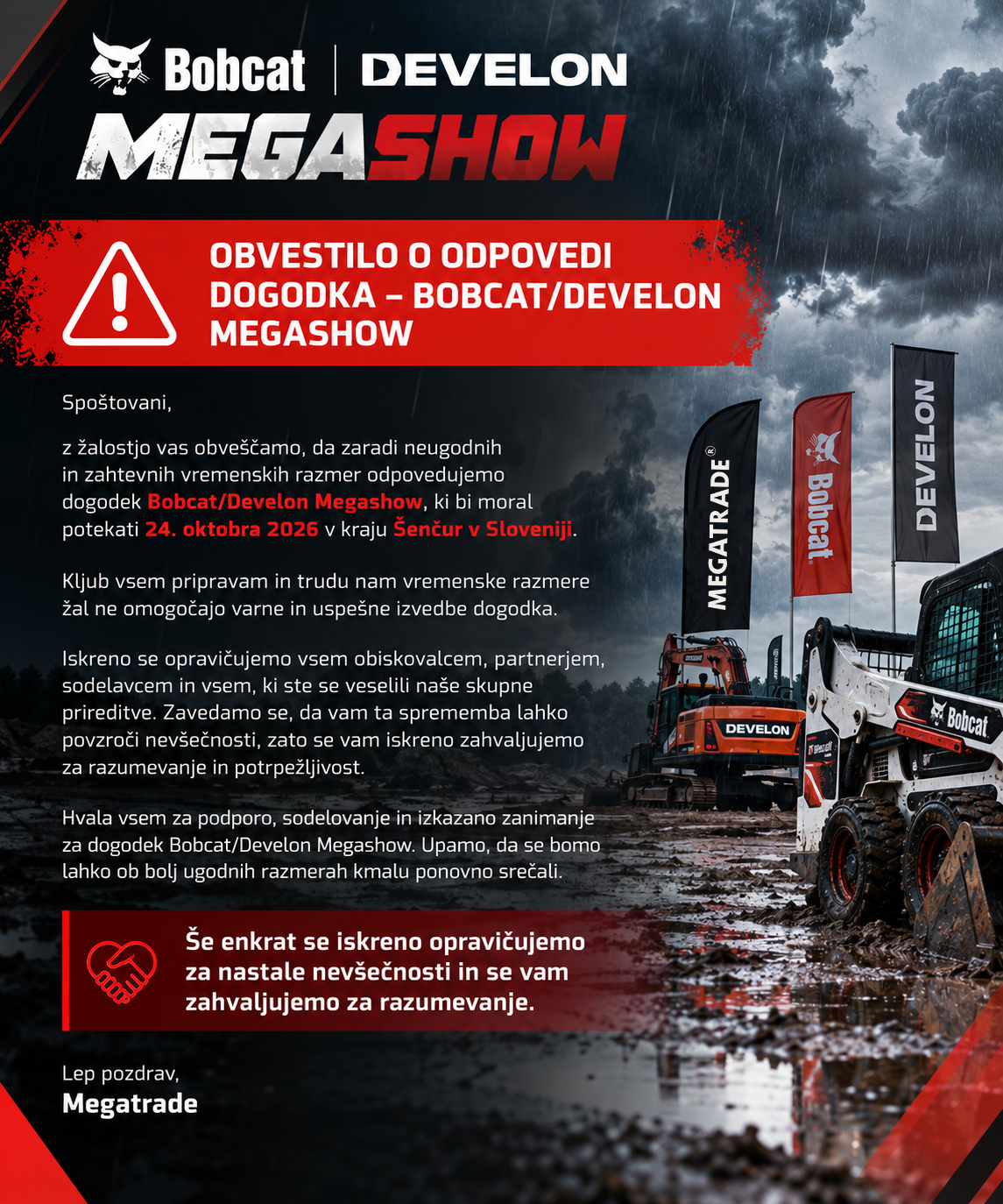 Megashow Obvestilo o Odpovedi